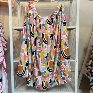 Multicolor Abstract Print Skirt